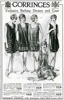 Advert for Gorringes womens bathing dresses & capes 1924 Advert for Gorringes womens bathing dresses & capes 1924