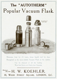 Advert for H. W. Koehler - vacuum flask 1912 Advert for H. W. Koehler - vacuum flask 1912