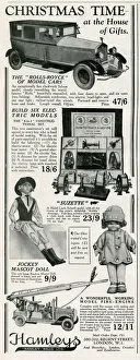 Advert for Hamleys Christmas toys 1929 Advert for Hamleys Christmas toys 1929