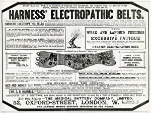 Advert for Harness Electropathic Corset Belts 1889 Advert for Harness Electropathic Corset Belts 1889