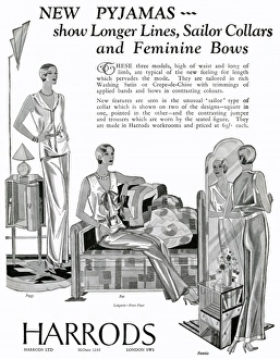 Advert for Harrods women nightwear 1930 Advert for Harrods women nightwear 1930