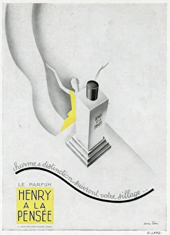 Advertisement for Henry a la Pensee perfume Advertisement for Henry a la Pensee perfume