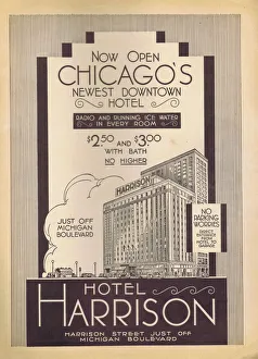 Advert for Hotel Harrison, Chicago, 1930 Advert for Hotel Harrison, Chicago, 1930
