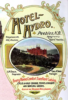 Advert, Hotel Hydro, Peebles, Scotland Advert, Hotel Hydro, Peebles, Scotland