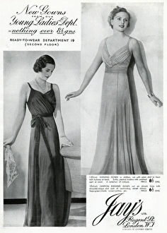 Advert for Jays ready-wear evening dresses 1937 Advert for Jays ready-wear evening dresses 1937