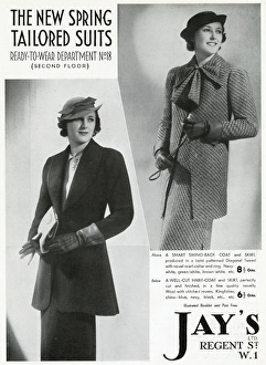Advert for Jays spring tailored suits 1937 Advert for Jays spring tailored suits 1937