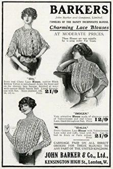 Advert for John Barker & Co, lace blouses 1912 Advert for John Barker & Co, lace blouses 1912