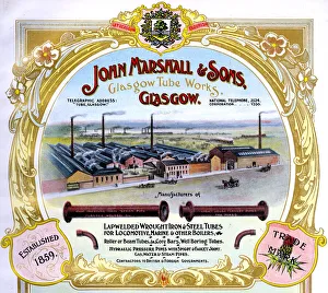 Advert, John Marshall & Sons, Glasgow Tube Works Advert, John Marshall & Sons, Glasgow Tube Works