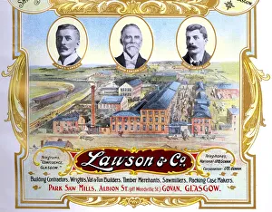 Advert, Lawson & Co, Timber Merchants, Govan, Glasgow Advert, Lawson & Co, Timber Merchants, Govan, Glasgow