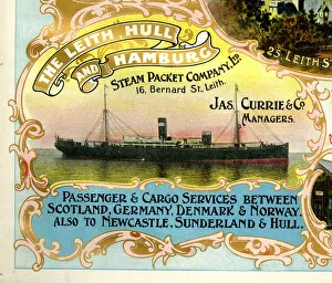 Advert, The Leith, Hull and Hamburg Steam Packet Company Advert, The Leith, Hull and Hamburg Steam Packet Company