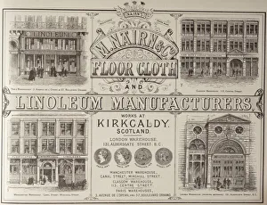 Advertisement for linoleum manufacturers Advertisement for linoleum manufacturers