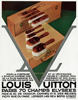 Advertisement for Louis Vuitton hairbrushes Advertisement for Louis Vuitton hairbrushes
