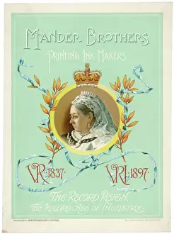 Queen Victoria Diamond Jubilee Prints: Advert / Mander Bros Inks