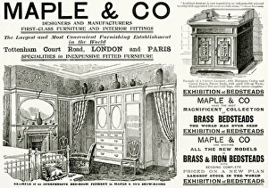 Advert for Maple fitted bedroom furniture 1898 Advert for Maple fitted bedroom furniture 1898