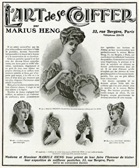 Advert for Marius Heng, hairpieces 1906 Advert for Marius Heng, hairpieces 1906