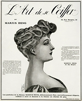Advert for Marius Heng pompadour hairstyle 1906 Advert for Marius Heng pompadour hairstyle 1906