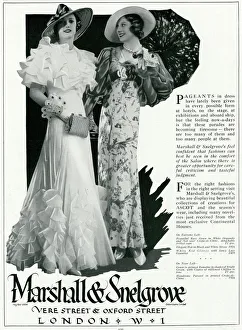 Advert for Marshall & Snelgrove, fashionable dresses 1933 Advert for Marshall & Snelgrove, fashionable dresses 1933