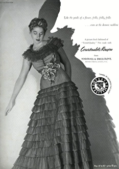 Advert for Marshall & Snelgrove frilly dress 1938 Advert for Marshall & Snelgrove frilly dress 1938