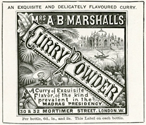 Advert for Marshalls curry powder 1899 Advert for Marshalls curry powder 1899