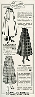 Advert for McDonalds Limited womens skirts 1917 Advert for McDonalds Limited womens skirts 1917