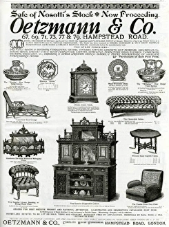 Advert for Oetzmann & Co. Victorian furniture 1885 Advert for Oetzmann & Co. Victorian furniture 1885