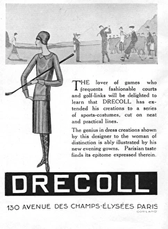 Advert for the Paris fashion house of Drecoll, 1926 Advert for the Paris fashion house of Drecoll, 1926