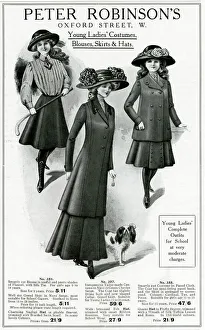 Advert for Peter Robinsons clothing for teenage girls 1909 Advert for Peter Robinsons clothing for teenage girls 1909