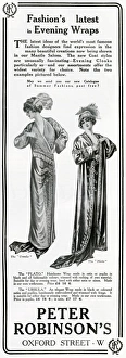 Advert for Peter Robinsons evening wraps 1912 Advert for Peter Robinsons evening wraps 1912