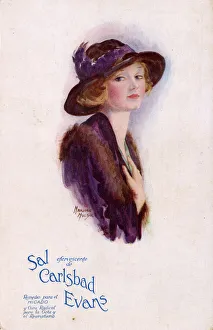Advertisement on a postcard, Evans Carlsbad Salts Advertisement on a postcard, Evans Carlsbad Salts