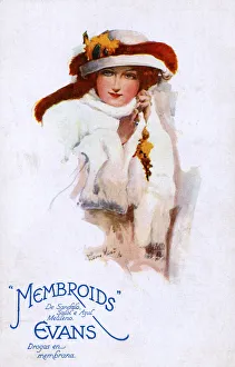 Advertisement on a postcard, Evans Membroids Advertisement on a postcard, Evans Membroids
