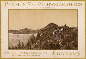 Advertising Postcard for Pension Neu-Schweizerhaus, Lucerne Advertising Postcard for Pension Neu-Schweizerhaus, Lucerne