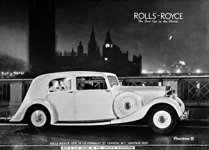 Vintage Car Advertisement Prints: Advertisement for Rolls Royce Phantom II