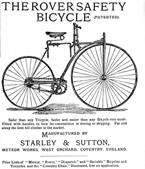 Advertisement for the Rover Safety Bicycle, 1885 Advertisement for the Rover Safety Bicycle, 1885