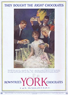 Advert for Rowntrees York Chocolates, 1927 Advert for Rowntrees York Chocolates, 1927