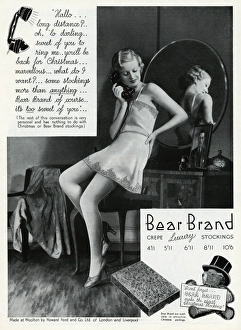 Advert for Stockings by Bear Brand 1934 Advert for Stockings by Bear Brand 1934
