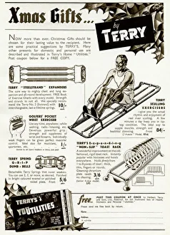 Advert for Terrys exerciser for men 1939 Advert for Terrys exerciser for men 1939