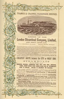 Advert, Thames & Channel Passenger Service Advert, Thames & Channel Passenger Service