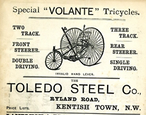 Advertisement, Toledo Steel Co, Volante Tricycles Advertisement, Toledo Steel Co, Volante Tricycles