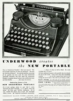 Advert for Underwood portable typewriters 1931 Advert for Underwood portable typewriters 1931