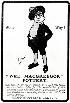 Advert, Wee MacGreegor Pottery, Glasgow, Scotland Advert, Wee MacGreegor Pottery, Glasgow, Scotland
