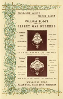 Advert, William Sugg's Patent Gas Burners Advert, William Sugg's Patent Gas Burners