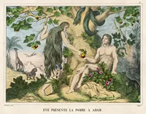 Garden Of Eden Scene Prints: Adam Accepts the Apple
