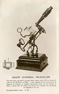 Science Museum London Exhibits Prints: Adams Universal Microscope