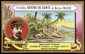19th Century Explorer Prints: Adjudant Prat, Explorer