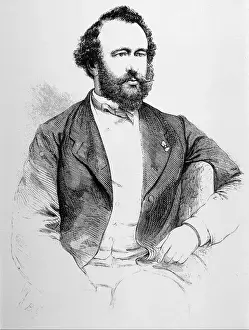 Adolphe Sax Print - Portrait of the French Instrument Inventor