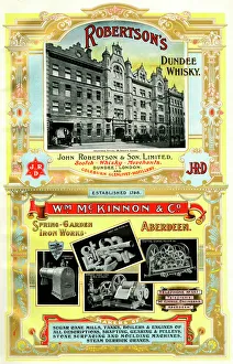 Adverts, Robertson's Whisky, William McKinnon & Co Adverts, Robertson's Whisky, William McKinnon & Co
