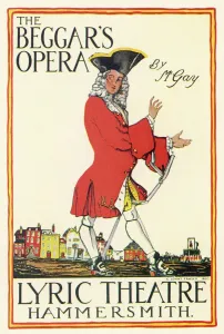 Prints of Poster for production at the Lyric Theatre, Hammersmith (London) Art Prints: Beggars Opera Print, Lyric Theatre Hammersmith Poster