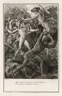 Ancient Greek Battles Prints: Aeneas in Battle