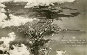 Aerial View of the 1933 Chicago Worlds Fair site and city Aerial View of the 1933 Chicago Worlds Fair site and city