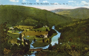 Aerial view, Agloe Lodge, Sullivan County, NY State, USA Aerial view, Agloe Lodge, Sullivan County, NY State, USA
